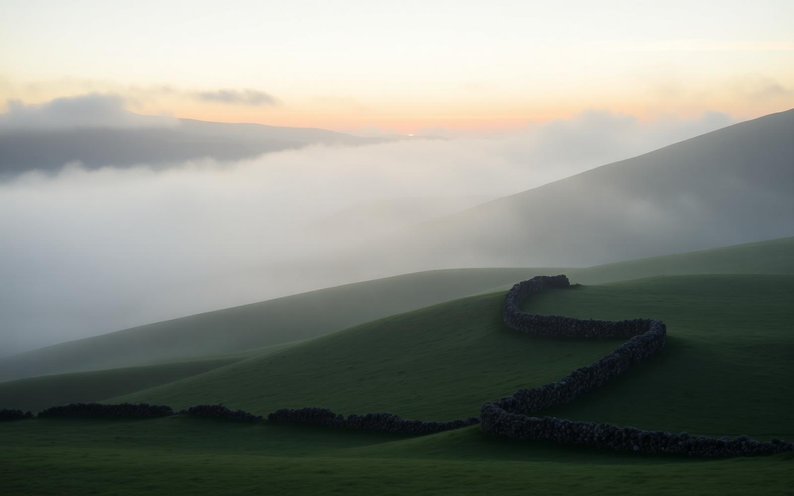 Misty Boyne Valley at dawn